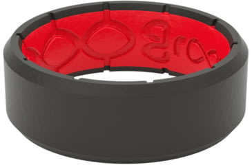 Image of Groove Life Edge Silicone Ring, Black/Red, 09, 32691