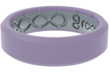 Image of Groove Life Edge Thin Hydrangea Silicone Ring, Purple, 05, 52261