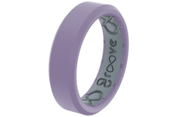 Image of Groove Life Edge Thin Hydrangea Silicone Ring, Purple, 05, 52261