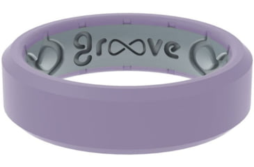 Image of Groove Life Edge Thin Hydrangea Silicone Ring, Purple, 05, 52261