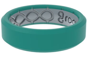 Image of Groove Life Edge Thin Laguna Silicone Ring, Teal, 05, 51783