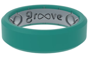 Image of Groove Life Edge Thin Laguna Silicone Ring, Teal, 05, 51783