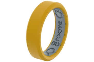 Image of Groove Life Edge Thin Marigold Silicone Ring, Gold, 06, 52346