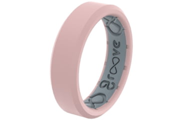 Image of Groove Life Edge Thin Rose Quartz Silicone Ring, Pink, 08, 52506