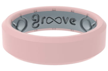 Image of Groove Life Edge Thin Rose Quartz Silicone Ring, Pink, 08, 52506