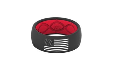 Image of Groove Life Original - America Silicone Ring, White Fill, Midnight Black/Red, 13 TGV-RNG-OR-AM-BRW- 13