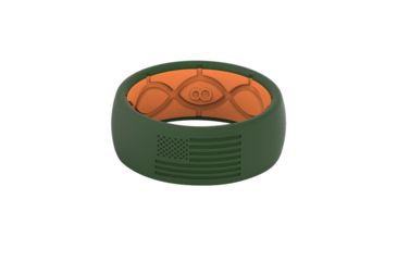Image of Groove Life Original - America Silicone Ring, No Fill, Moss Green/Orange/Green, 7 TGV-RNG-OR-AM-GRO-NF-07