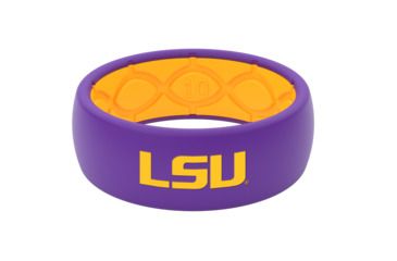 Image of Groove Life Original Collegiate Louisiana State Full Logo Silicone Ring, Purple/Gold, 11, 19808