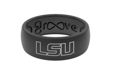 Image of Groove Life Original Collegiate Louisiana State Silicone Ring, Black, 7, 19853