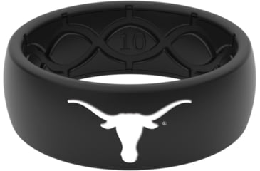 Image of Groove Life Thin Texas Color Logo Silicone Ring, Black, 10, 51516