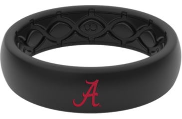 Image of Groove Life Thin Alabama Color Logo Silicone Ring, Black, 04, 57266
