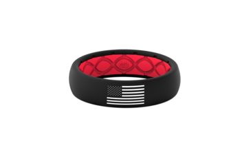 Image of Groove Life Thin - America White Fill Silicone Ring, Black/Red, 8 TGV-RNG-TN-AM-BRW- 08