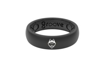 Image of Groove Life Thin - Collegiate Connecticut Silicone Ring, Black, 10 TGV-RNG-TN-CL-CONN-BK-10