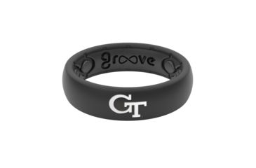 Image of Groove Life Thin - Collegiate Georgia Tech Silicone Ring, Black, 10 TGV-RNG-TN-CL-GTEC-BK-10
