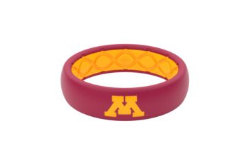 Image of Groove Life Thin - Collegiate Minnesota Full Logo Silicone Ring, Maroon/Gold, 6, 12118