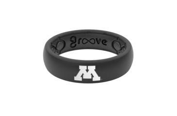 Image of Groove Life Thin - Collegiate Minnesota Silicone Ring, Black, 10 TGV-RNG-TN-CL-MINN-BK-10