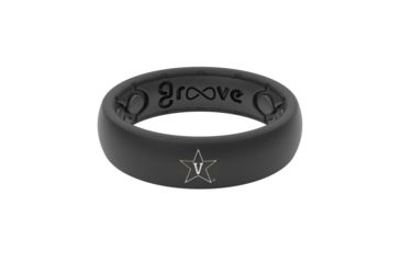 Image of Groove Life Thin - Collegiate Vanderbilt Silicone Ring, Black, 10 TGV-RNG-TN-CL-VAND-BK-10