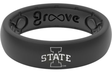 Image of Groove Life Thin Iowa State Logo Silicone Ring, Black, 10, 9815