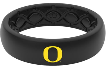 Image of Groove Life Thin Oregon Color Logo Silicone Ring, Black, 07, 58553