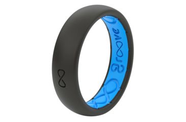 Image of Groove Life Thin Silicone Ring, Midnight Black/Blue, 4 TGV-RNG-TN-BLK-DBL-04