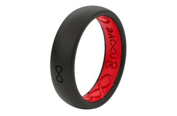 Image of Groove Life Thin Silicone Ring, Black/Red, 4 TGV-RNG-TN-BLK-RED-04