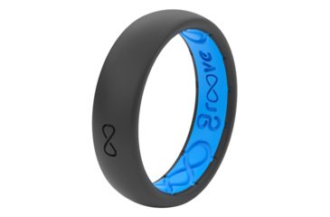 Image of Groove Life Thin Silicone Ring, Deep Stone/Glacier Blue/Grey, 4 TGV-RNG-TN-DST-BLU-04