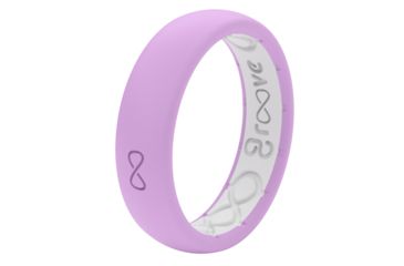 Image of Groove Life Thin Silicone Ring, Lavender Purple/Snow, 4 TGV-RNG-TN-LVD-WHT-04