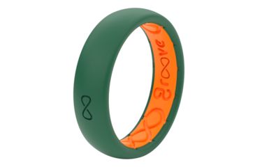 Image of Groove Life Thin Silicone Ring, Moss Green/Orange, 4 TGV-RNG-TN-MGR-ORG-04