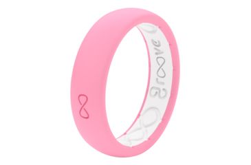 Image of Groove Life Thin Silicone Ring, Punchy Pink/White, 4 TGV-RNG-TN-PNK-WHT-04