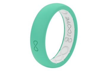 Image of Groove Life Thin Silicone Ring, Seafoam/White, 4 TGV-RNG-TN-SFM-WHT-04