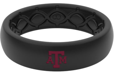 Image of Groove Life Thin Texas A&amp;M Color Logo Silicone Ring, Black, 06, 58409