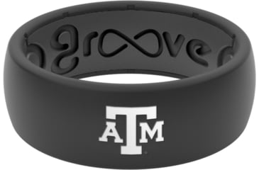 Image of Groove Life Thin Texas A&amp;M Color Logo Silicone Ring, Black, 10, 58447