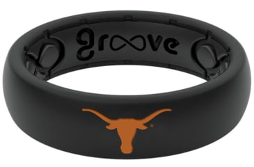 Image of Groove Life Thin Texas Color Logo Silicone Ring, Black, 06, 51479