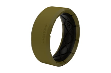 Image of Groove Life Zeus Edge Silicone Ring, Olive Drab/Black, 12, R10-010-12