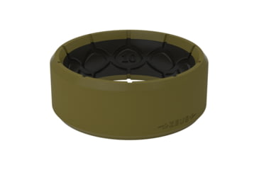 Image of Groove Life Zeus Edge Silicone Ring, Olive Drab/Black, 12, R10-010-12