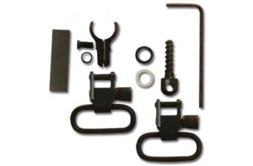 Image of GrovTec US Two-Piece Barrel Band Swivel Set, .630 - .675 Diameter, 1in Loop, Black, GTSW43