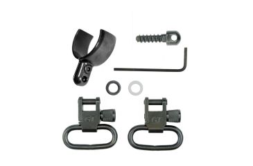 Image of GrovTec US .585-.635in 2 Piece Barrel Band Swivel Set, Black, GTSW301
