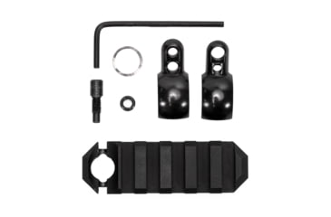 Image of GrovTec US .675 - .725in Tube Mount Rail Barrel Band Mounted Picatinny Rail, Black, GTSW328