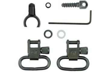 Image of GrovTec US Two-Piece Barrel Band Swivel Set, .540 - .590 Diameter, 1in Loop, Black, GTSW300