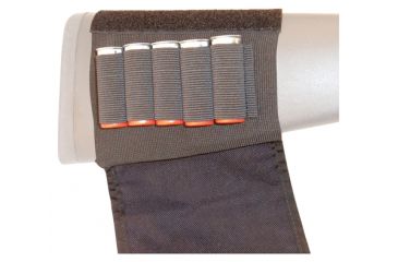 Image of GrovTec US Buttstock Cartridge Holder w/Flap, Shotgun, Black, GTAC84