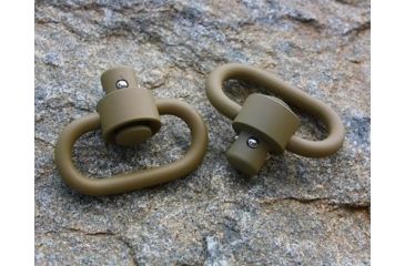 Image of GrovTec US Heavy Duty Push Button Swivels, Flat Dark Earth, GTSW253