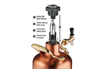 Image of Growlerwerks uKeg 128 oz Pressurized Growler, Copper Plated GWA1002-CU-NB-00