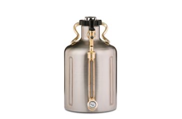 Image of Growlerwerks uKeg 128 oz Pressurized Growler, Stainless Steel GWA1002-ST-NB-00