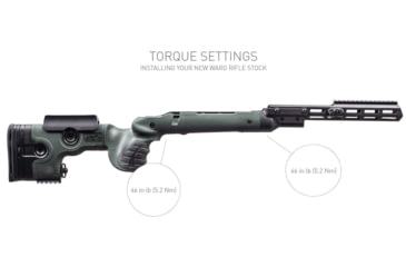 Image of GRS Rifle Stocks Warg Rifle Stocks, Bergara B14, Short Action HMR, Green, GRS104808