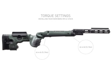 Image of GRS Rifle Stocks Warg Ruger 10/22 Rifle Stock, Green, Right Hand, 105058