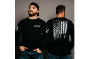 Image of Grunt Style 1776 Long Sleeve Tee Shirt - Mens, Black, 4XL, GS3164-4XL