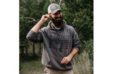 Image of Grunt Style Ammo Flag Hoodie 2.0 - Men's, Grey, 2XL GS1501-2XL