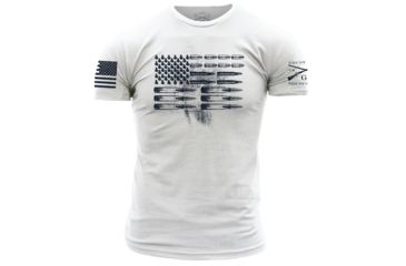 Image of Grunt Style Ammo Flag Tee Shirt - Men's, White, Large GS2389-L