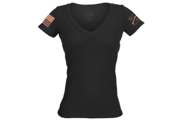 Image of Grunt Style Basic V-Neck T-Shirt - Womens, Black, Small, GS2659-S