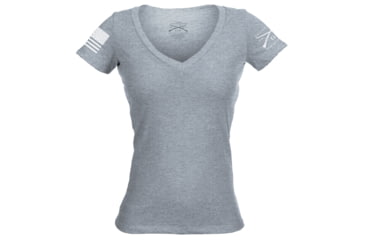 Image of Grunt Style Basic V-Neck T-Shirt - Womens, Dark Heather Gray, 2XL, GS2660-2XL